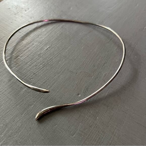 Bayanihan 925 Sterling Silver Open Collar Choker Necklace VINTAGE - Picture 3 of 8